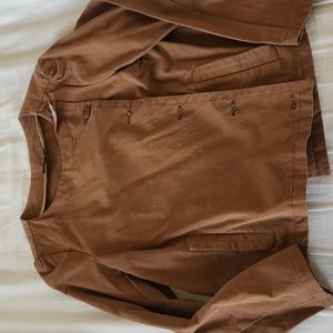 A.P.C. tan button top in sz 38